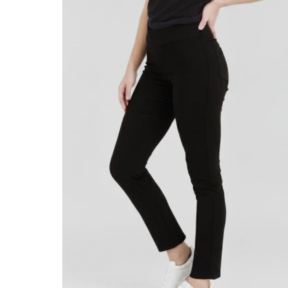 J.McLaughlin Lexi Black Houndstooth Jacquard Slim Side Zip Ankle Pants Size 10